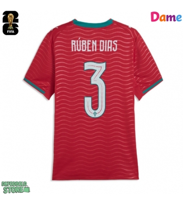 Portugal Ruben Dias #3 Replika Hjemmebanetrøje Dame VM 2026 Kortærmet